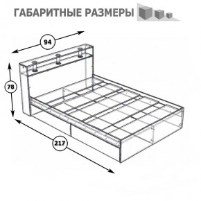 Камелия Кровать 0900, цвет венге/дуб лоредо, ШхГхВ 93,5х217х78,2 см., сп.м. 900х2000 мм., без матраса, основание есть в Соликамске - solikamsk.mebel24.online | фото 4