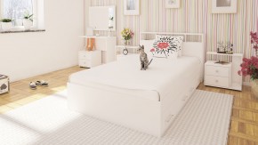 Камелия Кровать с ящиками 1200, цвет белый, ШхГхВ 123,5х217х78,2 см., сп.м. 1200х2000 мм., без матраса, основание есть в Соликамске - solikamsk.mebel24.online | фото 6