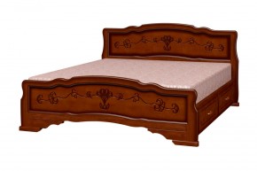 КАРИНА-6 Кровать из массива  (Орех) с 2-мя ящиками в Соликамске - solikamsk.mebel24.online | фото 2