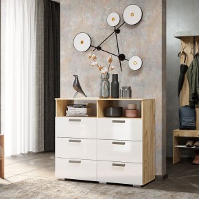 Комод Азаро (Крафт/Белый глянец) в Соликамске - solikamsk.mebel24.online | фото 3