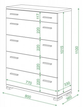 Комод Домино Лайт КМ-2 в Соликамске - solikamsk.mebel24.online | фото 2