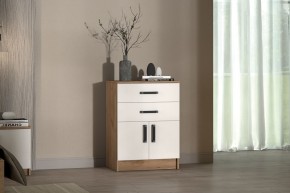 Комод Эконом (Дуб крафт золотой/Белый текстурный) в Соликамске - solikamsk.mebel24.online | фото 3