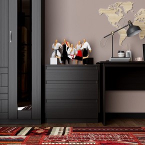 Комод КАСТОР с тремя ящиками, цвет Дуб Венге в Соликамске - solikamsk.mebel24.online | фото 3