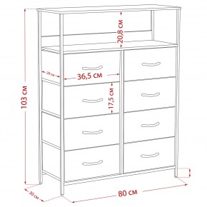 Комод Leset Локи 8 ящ. с полкой в Соликамске - solikamsk.mebel24.online | фото 12
