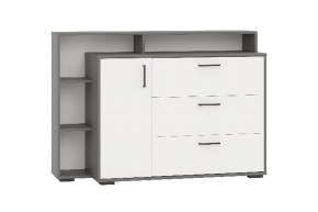 Комод с дверкой и тремя ящиками (графит/белый) в Соликамске - solikamsk.mebel24.online | фото 1
