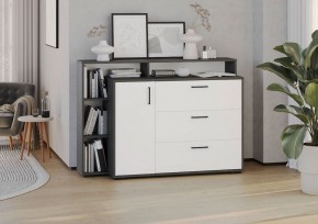 Комод с дверкой и тремя ящиками (графит/белый) в Соликамске - solikamsk.mebel24.online | фото 3