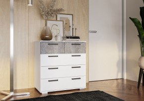 Комод Стандарт-5 NEW (белый/цемент светлый) в Соликамске - solikamsk.mebel24.online | фото 3