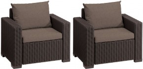 Комплект кресел Калифорния (California chair) коричневые в Соликамске - solikamsk.mebel24.online | фото 2