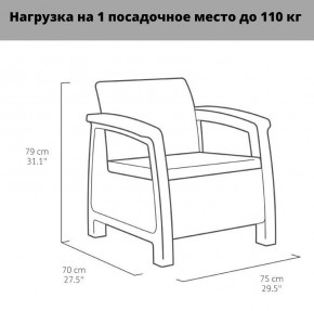 Комплект мебели Корфу Рест (Corfu Rest - without table) графит в Соликамске - solikamsk.mebel24.online | фото 3
