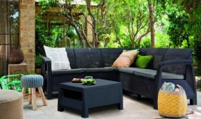 Комплект мебели угловой Корфу Релакс Сет (CORFU II RELAX SET) графит в Соликамске - solikamsk.mebel24.online | фото 3
