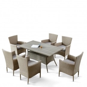 Комплект плетеной мебели AFM-195-6Pcs Beige (6+1) в Соликамске - solikamsk.mebel24.online | фото 3
