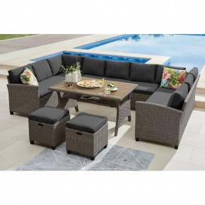 Комплект плетеной мебели AFM-370A Dark Grey в Соликамске - solikamsk.mebel24.online | фото 1