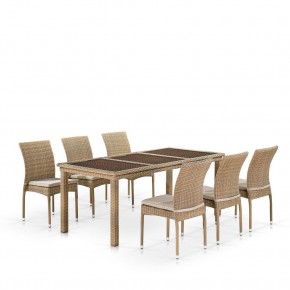 Комплект плетеной мебели T365/Y380B-W65 Light Brown (6+1) в Соликамске - solikamsk.mebel24.online | фото 1