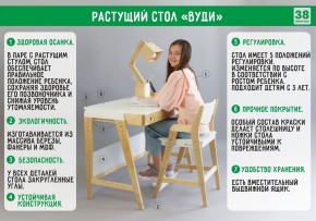 Комплект растущий стол и стул с чехлом 38 попугаев «Вуди» (Белый, Белый, Беж) в Соликамске - solikamsk.mebel24.online | фото
