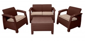 Комплект уличной мебели Yalta Premium Terrace Set (Ялта) шоколадый (+подушки под спину) в Соликамске - solikamsk.mebel24.online | фото 1