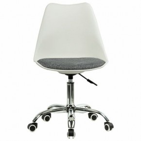 Кресло стул BRABIX "Eames MG-310 CH", хром, пластик белый, ткань серая, 532924 в Соликамске - solikamsk.mebel24.online | фото 1