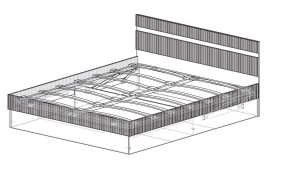 ОЛИВИЯ Кровать 1600 с основанием и ПМ в Соликамске - solikamsk.mebel24.online | фото 4