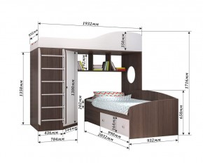 Кровать-чердак Кадет 2 с металлической лестницей в Соликамске - solikamsk.mebel24.online | фото 2