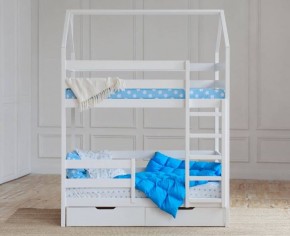 Кровать-домик двухъярусная 80*160 Белый в Соликамске - solikamsk.mebel24.online | фото 5