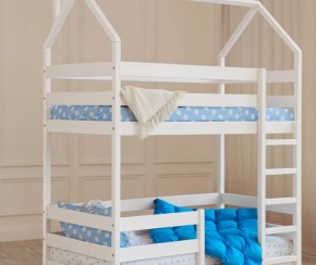 Кровать-домик двухъярусная 80*160 Белый в Соликамске - solikamsk.mebel24.online | фото 6
