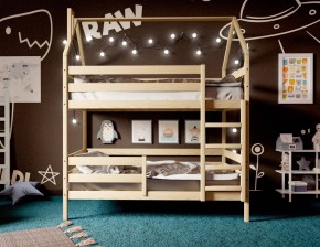 Кровать-домик двухъярусная 80*160 без покраски в Соликамске - solikamsk.mebel24.online | фото 2