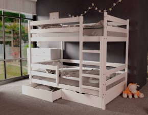 Кровать двухъярусная без крыши 80*160 Белый в Соликамске - solikamsk.mebel24.online | фото 1