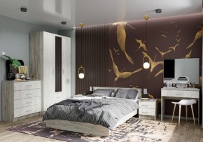 Кровать Гармония КР-602 1400 Дуб крафт серый/Дуб крафт белый в Соликамске - solikamsk.mebel24.online | фото 2