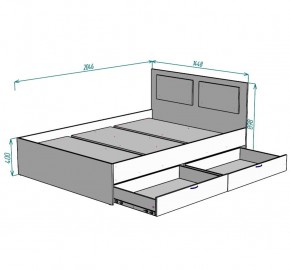 Кровать Ольга L41 (1400) 2 ящика в Соликамске - solikamsk.mebel24.online | фото 2