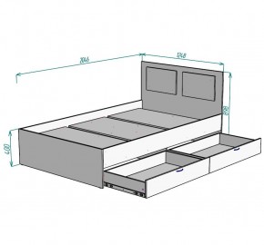 Кровать Ольга L45 (1200) 2 ящика в Соликамске - solikamsk.mebel24.online | фото 2