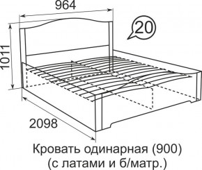 Кровать с латами Виктория 1600*2000 в Соликамске - solikamsk.mebel24.online | фото 5