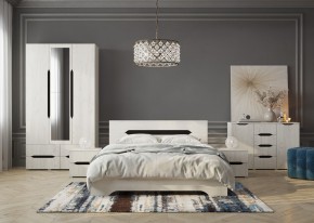 Кровать Вега 1,6 + основание (Крафт белый - Венге) в Соликамске - solikamsk.mebel24.online | фото 3