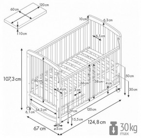 Кроватка Polini Kids Simple 304 в Соликамске - solikamsk.mebel24.online | фото 9
