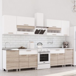 Кухня Айсбери 2.4 м (Белый/Дуб Сонома) в Соликамске - solikamsk.mebel24.online | фото