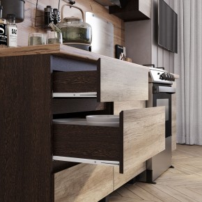 Кухня Энигма 1.6 м (венге/дуб каньон) в Соликамске - solikamsk.mebel24.online | фото 2