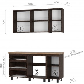 Кухня Энигма 1.6 м (венге/дуб каньон) в Соликамске - solikamsk.mebel24.online | фото 4
