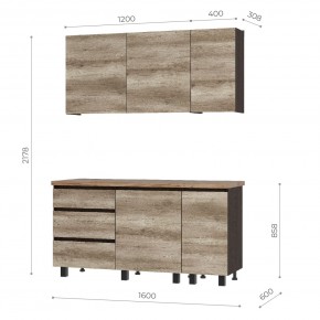 Кухня Энигма 1.6 м (венге/дуб каньон) в Соликамске - solikamsk.mebel24.online | фото 5