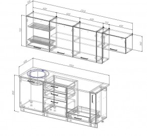 Кухонный гарнитур Жемчуг 2550 (Стол. 38мм) в Соликамске - solikamsk.mebel24.online | фото 2