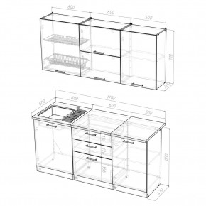 Кухонный гарнитур Лира Экстра 1700 в Соликамске - solikamsk.mebel24.online | фото 4