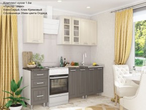 Кухонный гарнитур Луксор-евро 1600 серый-кремовый в Соликамске - solikamsk.mebel24.online | фото