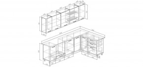 Кухонный гарнитур Меренга 2600*1600 (Стол. 26мм) в Соликамске - solikamsk.mebel24.online | фото 2