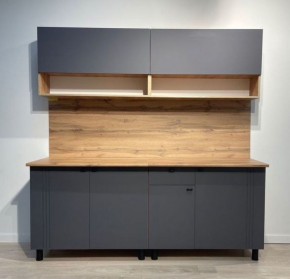 Кухонный гарнитур «Монако» 2.0 м Серия 2 МДФ с фрезеровкой (Дуб Золотой/Графит) в Соликамске - solikamsk.mebel24.online | фото 3