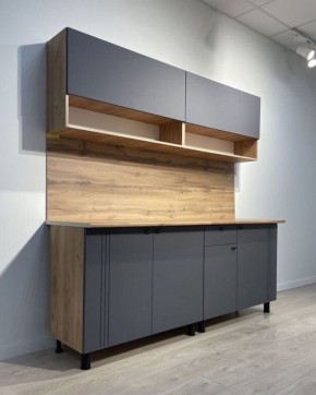 Кухонный гарнитур «Монако» 2.0 м Серия 2 МДФ с фрезеровкой (Дуб Золотой/Графит) в Соликамске - solikamsk.mebel24.online | фото 4