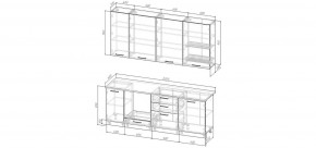 Кухонный гарнитур Старое Дерево 2200 h950 (Стол. 26мм) в Соликамске - solikamsk.mebel24.online | фото 2