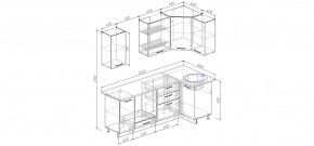 Кухонный гарнитур угловой Дели 2200*1000 (Стол. 26мм) в Соликамске - solikamsk.mebel24.online | фото 2