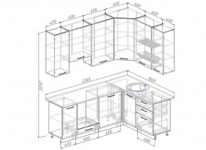 Кухонный гарнитур угловой Дели 2200*1600 (Стол. 26мм) в Соликамске - solikamsk.mebel24.online | фото 2