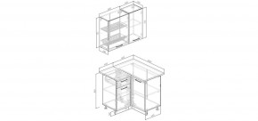 Кухонный гарнитур угловой Каппучино 1000*1000 (Стол. 38мм) в Соликамске - solikamsk.mebel24.online | фото 2