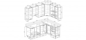 Кухонный гарнитур Умбра 2200*1600 h950 (Стол. 38мм) в Соликамске - solikamsk.mebel24.online | фото 2