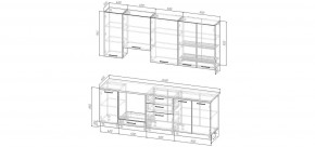 Кухонный гарнитур Умбра 2400 h950 (Стол. 26мм) в Соликамске - solikamsk.mebel24.online | фото 2