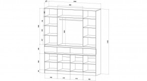 ЛЕНОРА Спальный гарнитур (модульный) графит в Соликамске - solikamsk.mebel24.online | фото 9