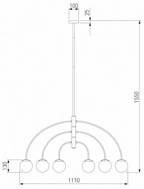 Люстра на штанге Eurosvet Cenacolo 30179/6 черный в Соликамске - solikamsk.mebel24.online | фото 3
